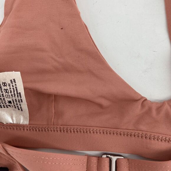 Tavik Coco womens Rose pink textured stripe New bikini top swim X Small - Picture 7 of 9